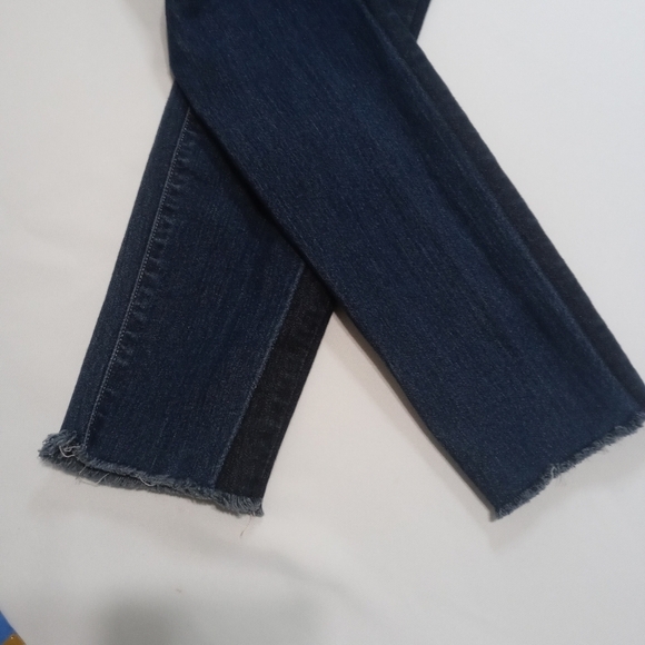 Paige Hoxton Side Stripes Raw hem Ankle Jeans Size 29 in Blue Color - Picture 15 of 16
